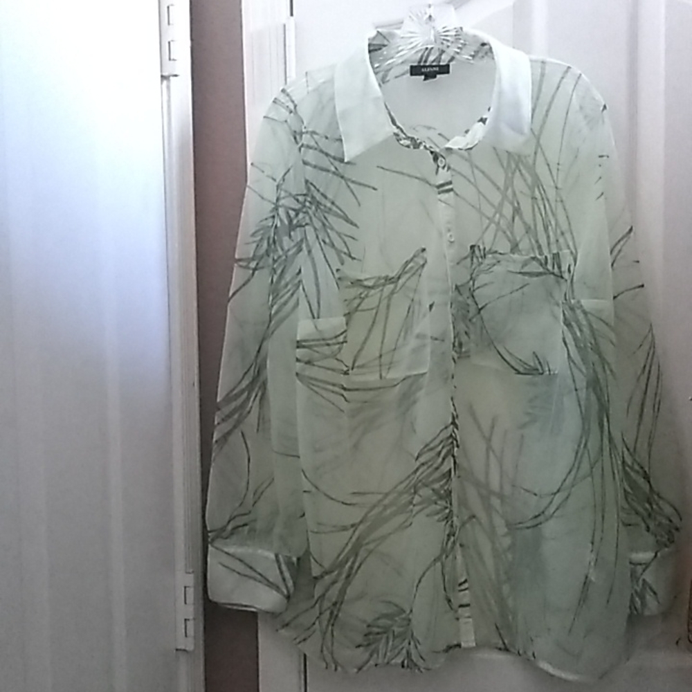 FINAL MARKDOWN Ladies alfani sheer blouse 2x